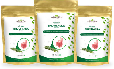 Vedikroots Bhumi Amla Powder Churn For Healthy Liver Functioning And Digestive 100Gm(Pack of 3, 100 g)