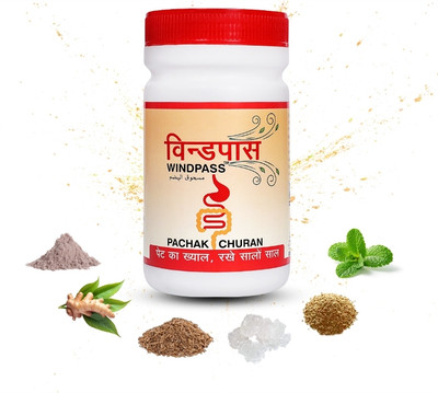 WINDPASS Natural Digestive Powder for Gas & Indigestion Relief 200 Gm(Pack of 2, 200 g)