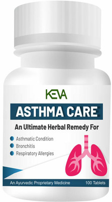 KEVA Asthama Care Tablets Formula To fight Asthametic Problem Healthy Lungs(100 Tablets)
