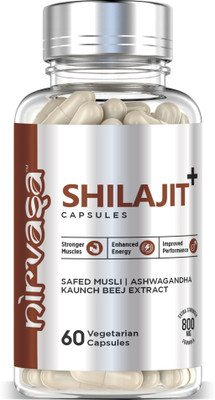 Nirvasa Shilajit with Safed Mulsi For Strength, Power & Stamina (60 capsules)(60 Capsules)