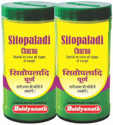 Baidyanath Sitopaladi Churna 60 Gm | Useful In All Types Of Cough(Pack of 2, 120 g)