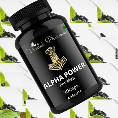 visalak pharma Alpha Power Capsule for helps to improve stamina(30 Capsules)