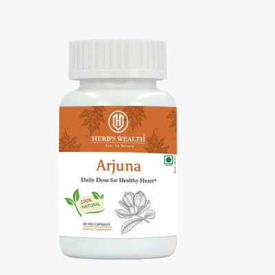 Herb's Wealth Arjuna Capsules, 500 mg(60 Capsules)