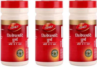 Dabur Sitopaladi Churna 60g for Giving Relief in Cough(Pack of 3, 180 g)