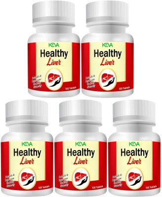 KEVA Healthy liver 100 tablet 500mg : Helps protect the liver(Pack of 5)