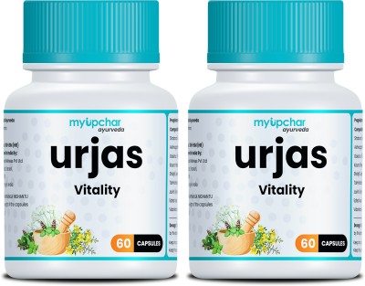 myupchar ayurveda Urjas Capsule for Men|Restore Strength, Stamina, Energy & Vitality-120 Capsules(Pack of 2)