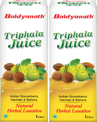 Baidyanath Triphala Juice 1L|Helps in Reduce Body Fat also beneficial in constipation |Helps to Control Cholesterol Level 1L (Pack of 2)(Pack of 2, 2000 ml)