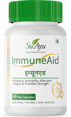 suayu ImmuneAid Capsules for Daily Immunity & Energy Herbal Wellness Formula(60 Capsules)
