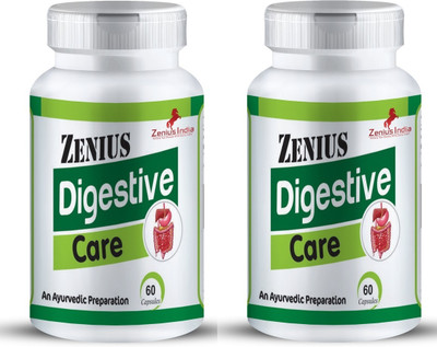 Zenius Digestive Care Capsule for Digestive & Immune Support With Gut Health(Pack of 2, 60 Capsules)