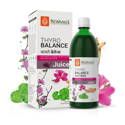 Krishna's Herbal & Ayurveda Natural Thyroid Care Juice | Rich Source of Vitamins, Minerals & Fiber(1000 ml)