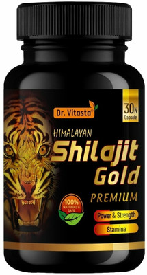 Dr Vitasta Pure Himalayan Shilajit Gold capsule for Strength,Stamina & Endurance(30 Capsules)