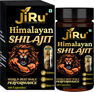 JiRu Himalayan Shilajit Cap|Boost Stemina In 7 Days|Enhance Strength & Immunity(60 Capsules)