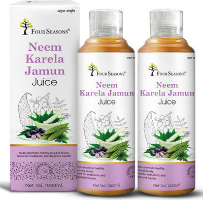 Four Seasons Neem Karela Jamun Juice(Pack of 2, 2000 ml)