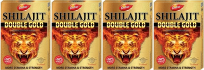 Dabur Shilajit Double Gold (4 Packs, 10 Capsules Each)(Pack of 4, 10 Capsules, 10 Capsules, 10 Capsules, 10 Capsules)