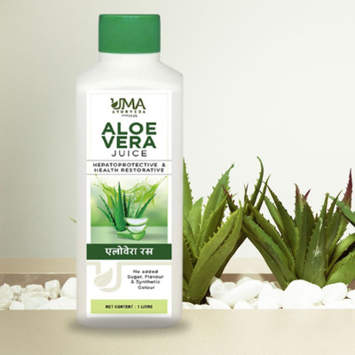 Uma Ayurveda Aloevera 1000 ml Useful in Skin Care Digestive Health, Immunity Booster(1000 ml)