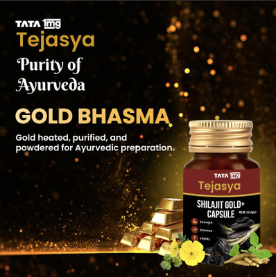 TATA 1mg Tejasya Shilajit Gold+ Capsule for Strength,Stamina & Vitality(20 Tablets)