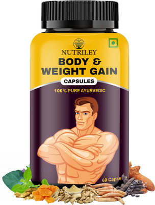 NUTRILEY body weight gain capsule, muscle gain capsule(60 Capsules)