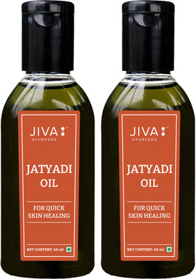 JIVA Jatyadi oil 60ml ||Ayurvedic quick-heal for wounds|| Pack of 2(Pack of 2, 120 ml)
