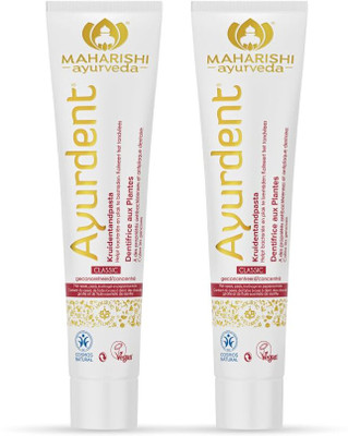 MAHARISHI ayurveda Ayurdent Classic Toothpaste, For Toothache, Bleeding Gums, Sensitivity & Plaque Toothpaste(75 ml, Pack of 2)