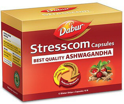 Dabur Stresscom Ashwagandha 120 Caps (Pack of 1)(120 Capsules)