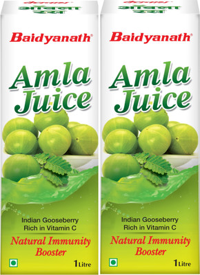 Baidyanath Amla Juice - 2L - Rich in Vitamin C and a Natural Immunity Booster | Rich in antioxidants |Help to Increase Metabolism & improves Digestion(Pack of 2, 2000 ml)