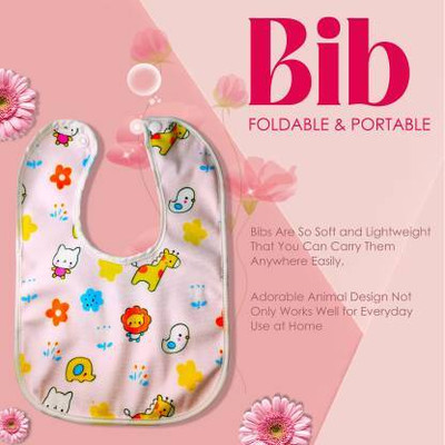 Saraswati Kart Waterproof Baby Apron with Bib(Navy)