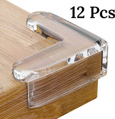 KLAPAVRIKSHA (Pack of 12) Silicon Corner Protector for Table Corner Guards for Baby Safety(Transparent)