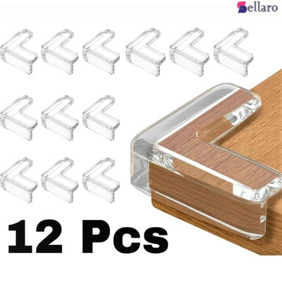 SELLARO (Pack of 12) Silicon Corner Protector for Table Corner Guards for Baby Safety(Transparent)