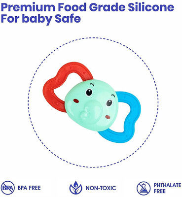 Nafhotoz Pack of 5 Rattle Set with Teathers for New Born Babies Toy Rattle(Multicolor)