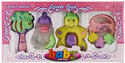 AR KIDS TOYS Rattles and Teether for Babies, Set of 4 Pcs - Rattles For Babies Rattle(Multicolor)