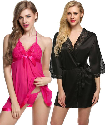 Cup's-In Self Design Babydoll