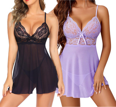 samvar Self Design Babydoll