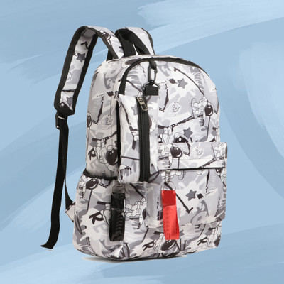 Nariox Backpack For School College And Office 15 L Laptop Backpack(White)