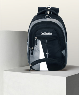 Fast Fashion FFT_10 Black_21_12 30 L Laptop Backpack(Black, White, Grey)