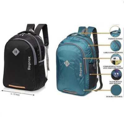 Reprox COMBO Medium 25L Backpack 25 L Laptop Backpack(Green, Black)