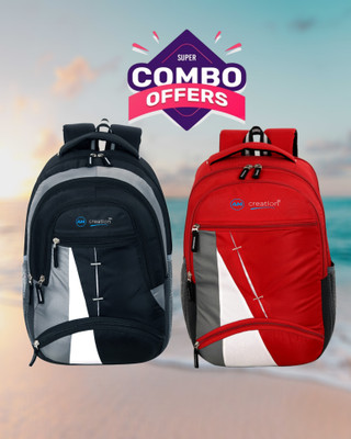 AKRAM GARMENT Elegant Waterproof Backpack Bag combo pack 35 L Backpack(Multicolor)