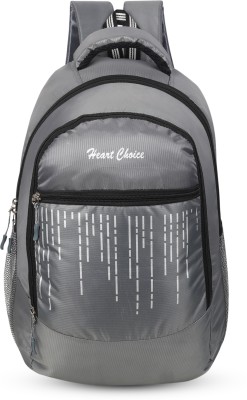 heart choice Stylish College and Laptop Bags - Am Big 01 30 L Laptop Backpack(Grey, Silver)