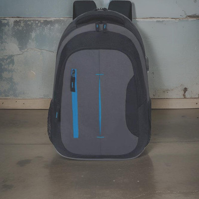 Shivra backpack for men backpack bags bagpack 34 L Laptop Backpack(Black, Grey)