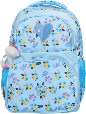 Stryker Floral Print Lightweight Girls Bag Stylish Latest Backpack Waterproof School Bag 28 L Laptop Backpack(Blue)