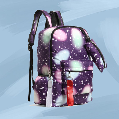 Nariox Backpack For School College And Office 15 L Laptop Backpack(Purple)