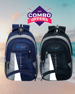AM Creation Unisex WaterProof Laptop Backpack Bags combo Pack 35 L Laptop Backpack(Multicolor)