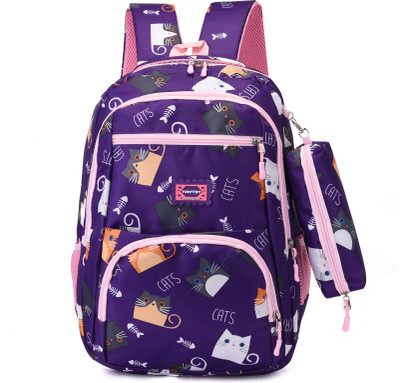 Tinytot SB129_02 School College Travel Bag Backpack Waterproof Backpack(Purple, 30 L)