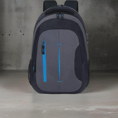 Shivra backpack for men backpack bags bagpack 34 L Laptop Backpack(Black, Grey)