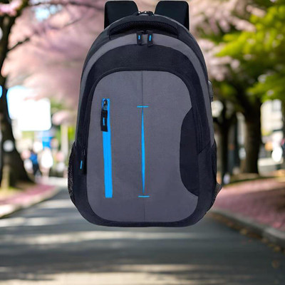 Shivra backpack for men backpack bags bagpack 34 L Laptop Backpack(Black, Grey)