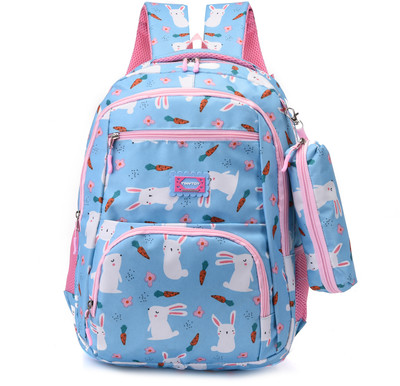 Tinytot SB128_03 School College Travel Bag Waterproof Backpack(Light Blue, 30 L)