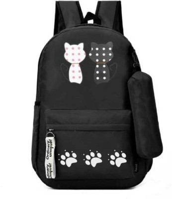 Pranshi Collection Stylish Girl & Women Bagpack for Day to Day Usage 10 Ltr , Black Cat 10 L Backpack(Black)