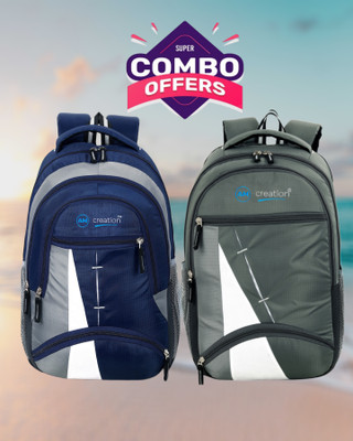 AM Creation Unisex WaterProof Laptop Backpack Bags combo Pack 35 L Laptop Backpack(Multicolor)