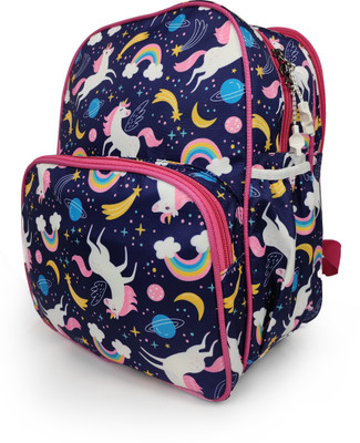AmazingKarts 1 Pcs Stylish 3 compartments Unicorn Art Craft Kids Backpack for School 15 L Backpack(Multicolor)