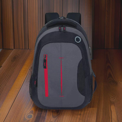 JairaJ backpack bag laptop bag school backpag(19.1*14) 38.1 L Laptop Backpack(Red, Grey)