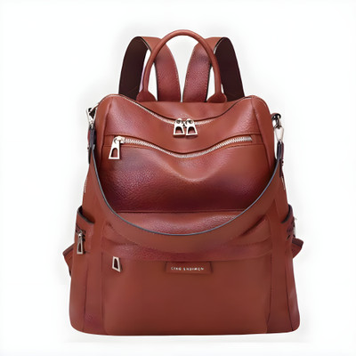 KGN Women's Heavy Metal Backpack Shoulder Bag Backpack(Tan, 5 L)